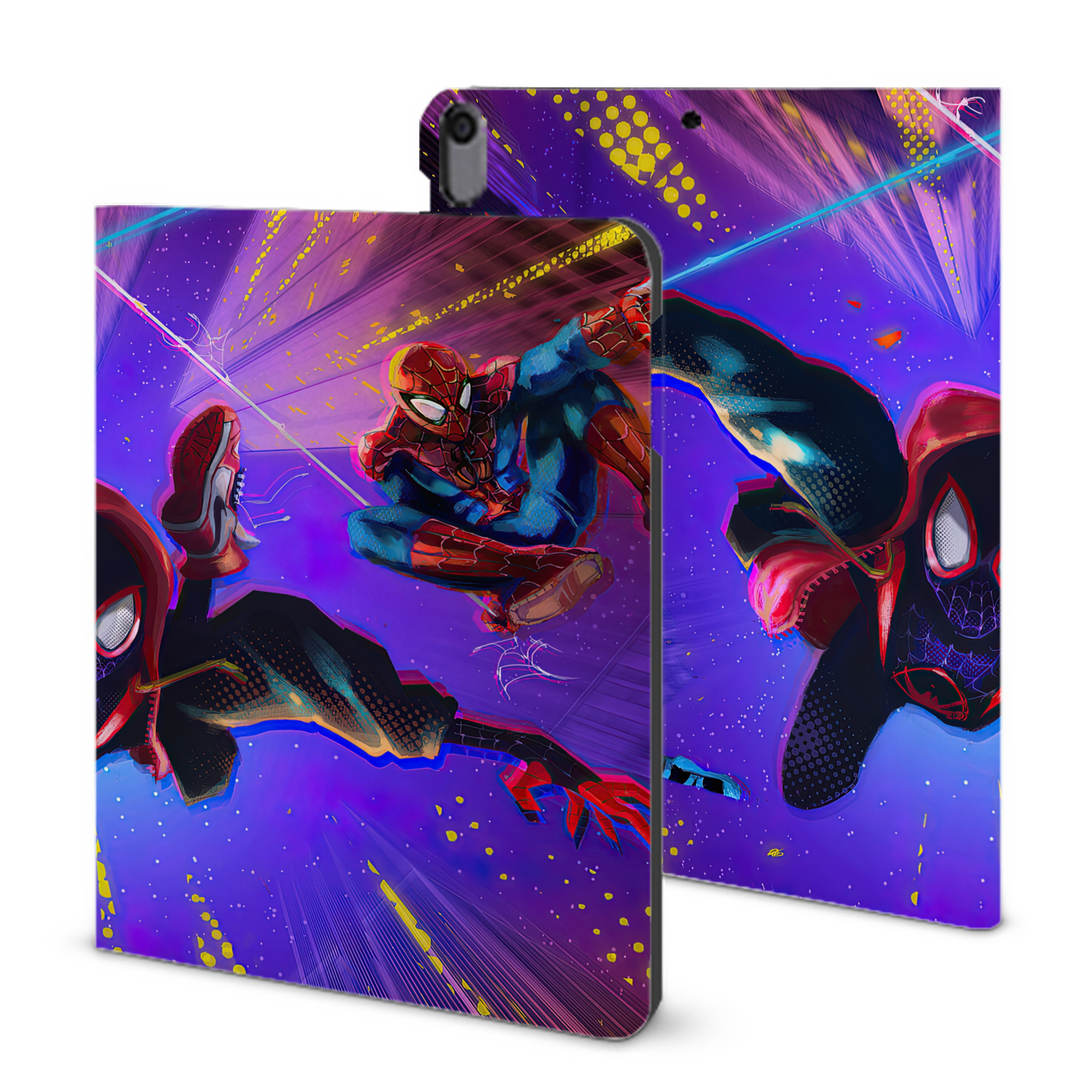 （画像用） Spider Man スパイダーマン IPad ケース ブック型 PUレザー TPU 耐衝撃 軽量 薄型 ペン収納なし 全面保護 IPad 各モデル対応